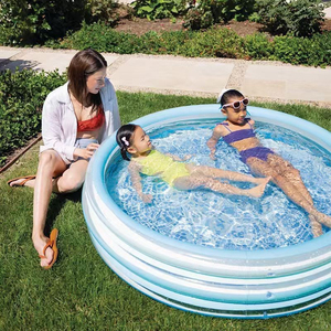 Piscine gonflable carrée pour enfants en PVC avec <span class=keywords><strong>toboggan</strong></span> gonflable pour une utilisation à la maison et en extérieur - Product Image 1