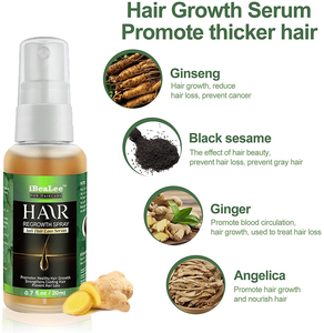 Produits OEM pour la croissance des cheveux, sérum à l'essence de gingembre pour une repousse rapide, huile pour la croissance de la barbe, soin contre la perte de cheveux, traitement du cuir chevelu pour hommes et femmes - Product Image 3