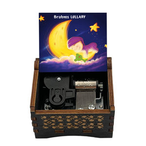 <span class=keywords><strong>Brahms</strong></span> <span class=keywords><strong>Lullaby</strong></span> Wind up Music Box 18 Note Movimiento musical Regalo musical especial para amigos Fiesta de cumpleaños familiar Presente - Product Image 1