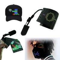 Mini LED işareti şarj edilebilir Bluetooth LED mesaj ekran App kontrol programlanabilir rozet sırt çantası için özel LED matris paneli