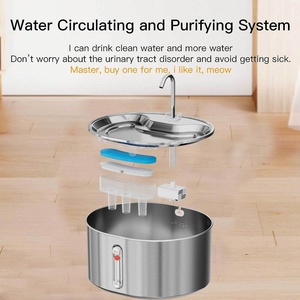 Distributeur d'eau automatique pour chat en acier inoxydable écologique de 3,2 L, design moderne, fontaine à eau pour animaux de compagnie, alimentation par charge - Product Image 5