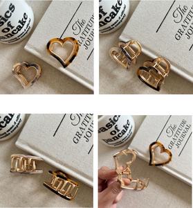 กิ๊บติดผมรูปหัวใจอะซิเตทแบบโปร่ง กิ๊บหนีบผมขนาดเล็ก กิ๊บหนีบผมโลหะรูปฉลาม อุปกรณ์เสริมผม - Product Image 6