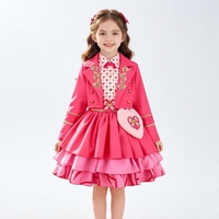 Großhandel Kinder-Cosplay-Kleidung Mädchen Rosa Prinzessin Halloween-Kostüm Kinder Rollenspiel Festliches Kleid Party-Outfit-Set