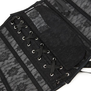 14 امرأة خصر من البلاستيك الجوفاء-Bustier شبكة قصيرة من الدانتيل تحت الصدر مستوى تحكم قوي للتنفس - Product Image 6