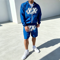 Ensemble de survêtement unisexe imprimé numérique été 2026, coupe-vent sportif avec logo personnalisé, ensemble 2 pièces short et jogging pour homme