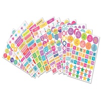 Autocollants brillants personnalisés prédécoupés en vinyle imprimé pour agenda hebdomadaire, journaux et calendriers