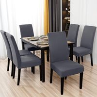 Housses de chaise de salle à manger rouge vin housses de chaise de cuisine extensibles housses de chaise de salle à manger lavables amovibles pour Banquet à la maison
