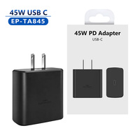 Chargeur mural WONDERPHON 45W GaN avec port USB-C, entrée AC 100-240V, protocole PD2.0 PPS, prise US, ignifuge, écologique, universel