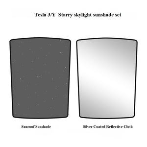 ผ้าตาข่ายรถดวงอาทิตย์สีดำสีเงินสำหรับ <span class=keywords><strong>TESLA3</strong></span>/Y ม่านบังแดด - Product Image 6