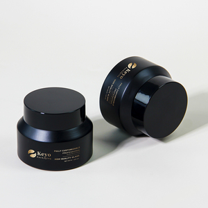 Tùy Chỉnh Rỗng Mỹ Phẩm <span class=keywords><strong>Container</strong></span> Vai Slanted 15Ml 30Ml 50Ml 100Ml Frosted Matte Màu Đen Mặt Kem Lọ Thủy Tinh Với Matte Nắp - Product Image 6