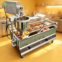 Geluidsarme, soepel lopende, continu werkende, commerciële, volautomatische donutmachine