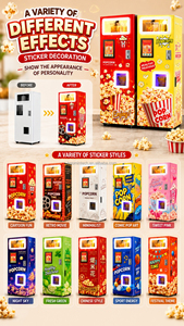 Machines à Popcorn Commerciales Automatiques pour Cinémas, Centres Commerciaux et Vente au Détail, avec Monnayeur - Product Image 2