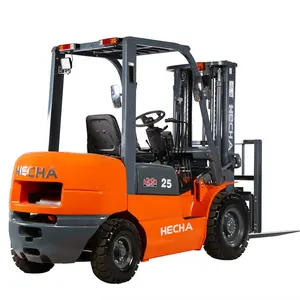 HECHA 3T Diesel Forklift Lifting 3m chinese Engine 2ton 2.5ton 3 ton hydraulic lifter forklift cost