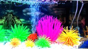 Décorations en silicone de boule d'oursin pour aquariums 6 couleurs décorations d'aquarium de simulation - Product Image 5