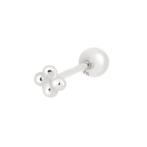 ROXI Boucles d'oreilles minimalistes plaquées or 18 carats avec quatre mini-billes - Product Image 3