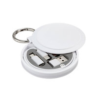 Boîte de rangement pour câbles de données multifonction ABS 60W 3A, kit adaptateur USB 6 en 1 avec câble de charge rapide et porte-clés pour cadeaux de voyage