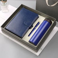 Ensemble cadeau d'entreprise personnalisé avec logo, carnet A5 en PU, stylo, gobelet isotherme, coffret cadeau promotionnel pour le bureau