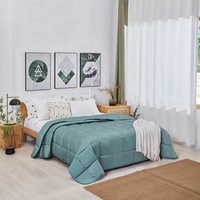 Ensemble de couettes de luxe en vente de gros pour la maison couette Queen Size blanche douce et moderne en viscose de bambou organique rafraîchissante pour hôtel