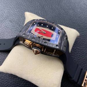 High-end luxury 0701 women's wristwatch, red lip diamond-embellished hollow dial, business casual gift <b>mechanical</b> <b>watch</b> - Product Image 4