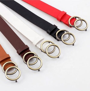 Wholesale Double Ring Soft Faux Dress Waist Fashion PU Leather Women <strong>Belt</strong> <strong>for</strong> <strong>Jeans</strong> - Product Image 1
