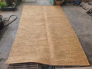 Chemin de table en jacinthe d'eau tressé à la main, esthétique bohème, pour décoration de lit, tapis de table en paille tressée, accessoire de maison durable de style ferme - Product Image 3