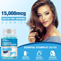 Vente en gros de bonbons à la kératine, collagène et biotine de marque privée OEM ODM avec chlorophylle et vitamines multiples pour cheveux, peau et ongles