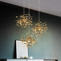 Lustre créatif post-moderne en fer forgé en forme de branche d'arbre pour îlot de cuisine, éclairage de table à manger longue et luxueuse, éclairage de comptoir de bar