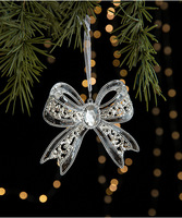 Nicro Weihnachts-Luxus-Dekoration Szenerie-Requisiten Eiskristall-Hängeornament Transparenter Kunststoff & Acryl Baumanhänger