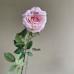 Rosa Artificial de Tallo Único de Seda Rosa y Blanca al por Mayor de China para Decoración de Bodas y Tiendas - Product Image 4