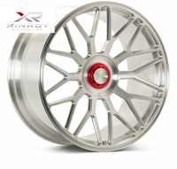Jantes forgées en aluminium GEN-03 6061-T6 à rayons multiples avec enjoliveur central rouge pour Porsche 911, BMW M5, Audi RS5, Dodge Charger