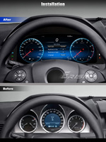 Erisin ES48C40T 12.3" LCD Dashboard Mobil untuk Mercedes-Benz C CLASS W204 2008-2011 dengan Sistem NTG 4.0 Panel Instrumen Digital HD