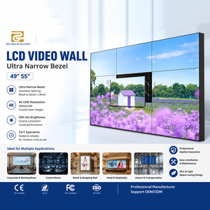 Mur vidéo LCD ZGS 55'' 4K UHD à cadre ultra-fin de 1,8 mm, 500 nits, anti-reflet AG 24/7 pour salle de contrôle et exposition OEM/ODM ZGS-PJ550 - Product Image 1