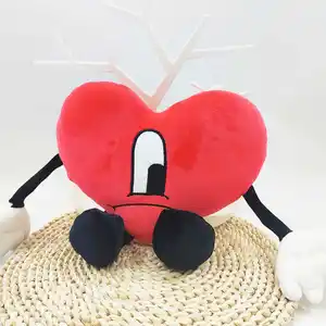 2023 Popular Red Heart Bad Bunny Pillow Stuffed Animal Un Verano sin ti Bad Bunny Heart Plush Toy