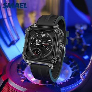 Reloj SMAEL 8121 Personalizado OEM, Reloj Digital de Silicona para Hombre, Fase Lunar, Cronógrafo, Fecha Automática, Relojes para Hombre - Product Image 6