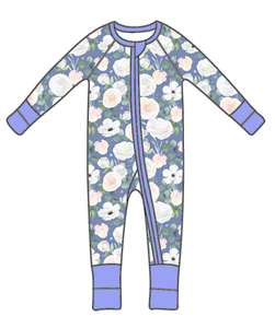 Qingli OEM Tariffs Free Little Girl <strong>Zip</strong> Romper Baby <strong>Sleepsuits</strong> <strong>With</strong> Feet and <strong>Zip</strong> Daisy Flower Baby Rompers for Winter - Product Image 5