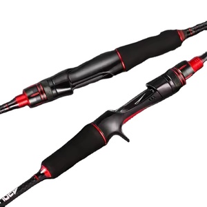 High Quality Carbon <strong>ML</strong> Tonal Black Red Spinning Casting 2 Sections Sea Fishing Rod - Product Image 2