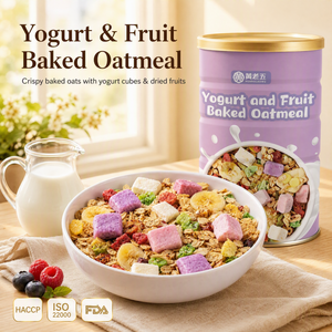 Céréales instantanées personnalisées de marque : Yaourt aux fruits, flocons d'avoine croustillants, fruits secs, cubes de yaourt – Vente en gros, Fournisseur OEM/ODM d'emballages - Product Image 1