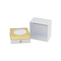 Boîte en carton écologique personnalisée, emballage de luxe en papier doré pour cosmétiques, soins de la peau, crème pour le visage, flacon, pot, plateau EVA, gaufrage