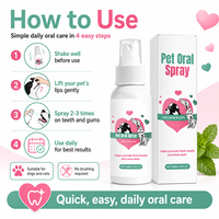 Spray Nettoyant Dentaire pour Animaux de Compagnie – Spray Buccal pour Chiens et Chats – Nettoyage, Haleine Fraîche, Soin Dentaire, Éliminateur de Mauvaise Haleine