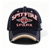 Gorra de Béisbol de Mezclilla de Algodón de 6 Paneles con Logotipo Personalizado, Colores Sólidos, Parche Bordado, Estilo Dad Hat, Patrón de Letras Desgastadas, Hebilla Plateada/Cobre