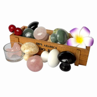 Rouleau de visage de champignon en pierre de cristal naturel Gua Sha forme de champignon cristal Quartz Rose bouton d'oeil champignon rouleau de jade facial