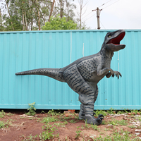Costume de dinosaure Velociraptor réaliste grandeur nature en métal personnalisé pour adultes, pour utilisation en intérieur/extérieur, parcs d'aventure, centres commerciaux