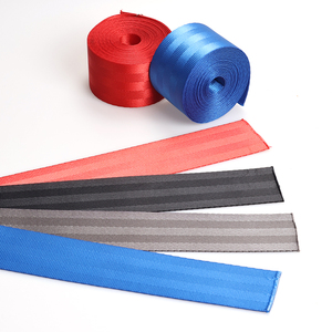 Material de correas de nailon para cinturón de seguridad al por mayor de alta calidad, correas negras, rojas y grises, fábrica de materias primas - Product Image 2