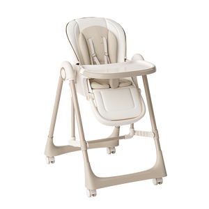 Seggiolone per Bambini con Rotazione a 360 Gradi °   Sedia a <span class=keywords><strong>Dondolo</strong></span> con Ruote Universali, Cuscino in Pelle, Seduta Allargata, Altezza Regolabile - Product Image 1