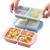 Bac à glaçons en silicone de qualité alimentaire, moule à cubes de soupe, boîte de conservation pour congélateur