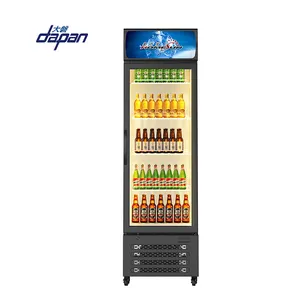 Restoran buzdolabı ticari ekran mağaza soğutucu Fan soğutma soğuk içecek buzdolabı