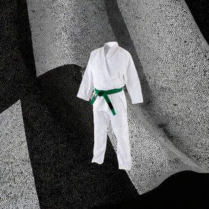 Uniforme de Karate Blanco para Niños con Cinturón Verde, 100% Algodón, Transpirable, Corte Regular, Ropa de Artes Marciales para Niños - Product Image 2