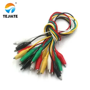 Medium 3.5cm Best Selling 5 Color Double-ended Crocodile Clip Test Lead Cable Alligator Clips Cable Testing Wire with 10pcs
