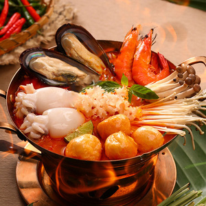 หม้อต้มต้มยำแบบไทยต้มยำแท้และเครื่องปรุงคุณภาพสูงฐานหม้อต้มต้มยำสำหรับปรุงน้ำซุปรสเปรี้ยว - Product Image 5