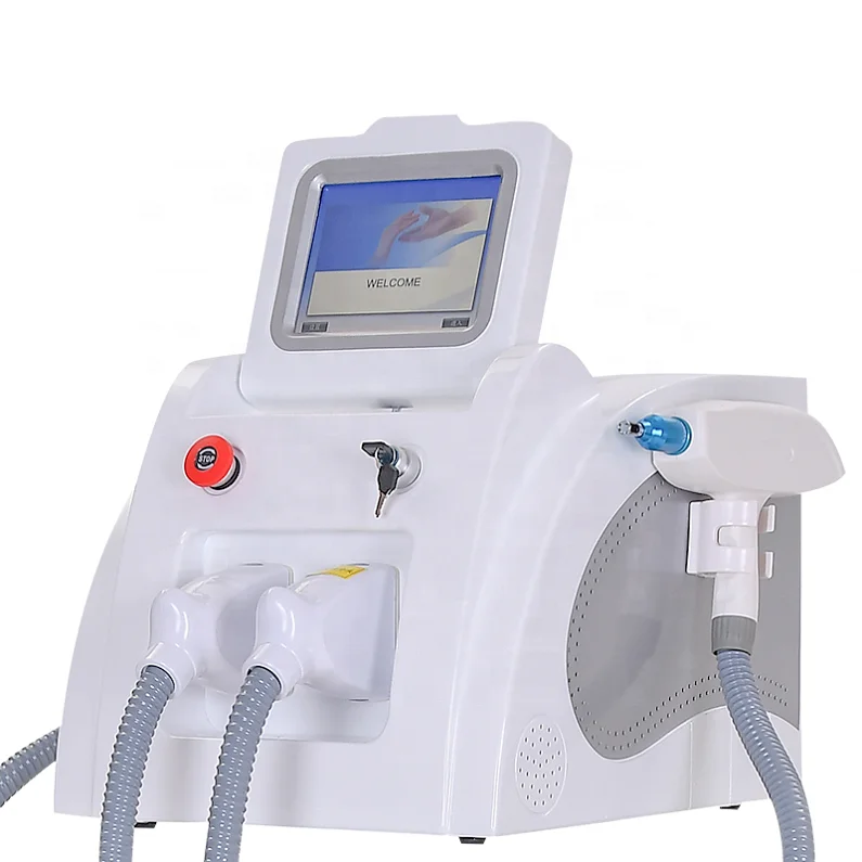 2 in 1 sher+E-light+IPL OPT hair Removal Carbon peeling ND YAG Laser Machine Permanent Hair Removal Beauty Machine